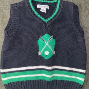 Kitestrings by Hartstrings sweater vest size 18m GOLF design